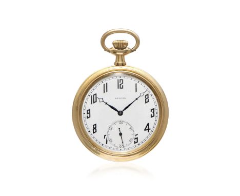 ZENITH IN GOLD, 20s - ZENITH IN GOLD, 20S Case: signed, n. 10497, two-body in 18K gold, screwed bezel. Dial: signed, white en