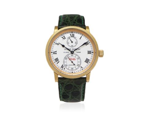 ULYSSE NARDIN MARINE CHRONOMETER REF. 261-22 IN GOLD, 150TH ANNIVERSARY, WITH GUARANTEE, LIMITED EDITION 190/250, SOLD IN 199