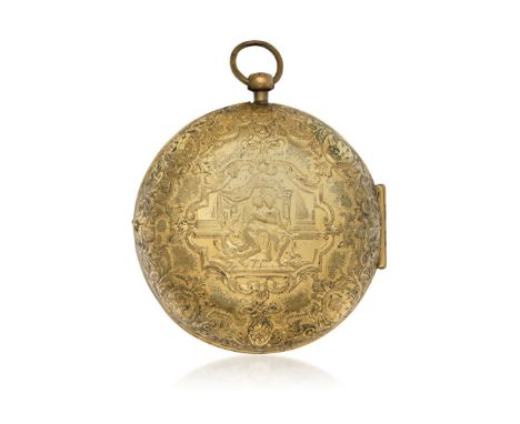 MARTINOT JEROME A PARIS OIGNON, CIRCA 1700 - MARTINOT JEROME A PARIS OIGNON, CIRCA 1700 Case: two-body in gilded metal, chise