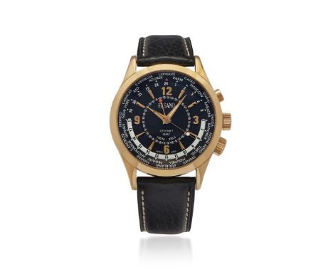 VULCAIN CRICKET GMT AVIATIOR IN ROSE GOLD REF. 100508.031, RETAILED FASANO, 2000s - VULCAIN CRICKET GMT AVIATIOR IN ROSE GOLD