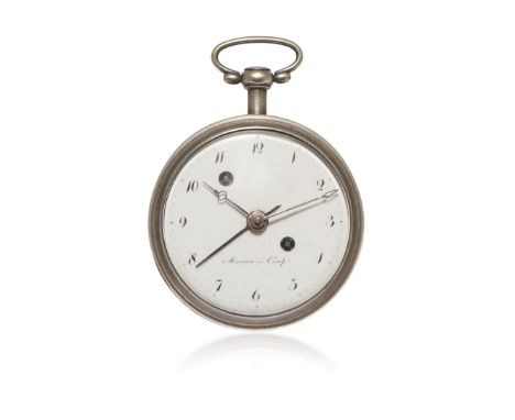 MEURON & COMP. ALARM WATCH IN SILVER, CIRCA 1800 - MEURON & COMP. ALARM WATCH IN SILVER, CIRCA 1800 Case: n. 6764, three-body