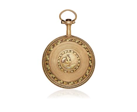 LA CAN IN GOLD, CIRCA 1800 - LA CAN IN GOLD, CIRCA 1800 Case: n. 12316, two-body in gold, decorated with two-tone gold applic