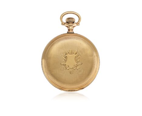 WALTHAM HUNTER CASE IN GOLD, CIRCA 1900 - WALTHAM HUNTER CASE IN GOLD, CIRCA 1900 Case: n. 6810553, four-body in 14K gold, en