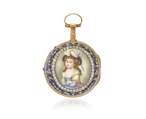 ESQUIVILLON & DECHOUDENS PAIR CAISED IN GOLD AND ENAMEL, CIRCA 1780 - ESQUIVILLON & DECHOUDENS PAIR CAISED IN GOLD AND ENAMEL