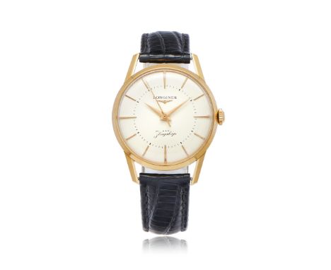 LONGINES FLAGSHIP REF. 403 IN GOLD, 60s - LONGINES FLAGSHIP REF. 403 IN GOLD, 60S Case: signed, three-body in 18K gold, snap 