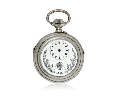 MUSICAL WATCH WITH MUSIC BOX, CIRCA 1900 - MUSICAL WATCH WITH MUSIC BOX, CIRCA 1900 Case: signed, n. 9470, three-body in meta