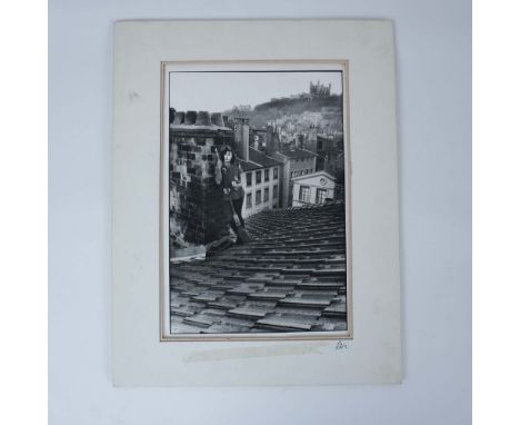 This is a striking silverprint photograph by French "Baroque" photographer Andre Felix. Titled Toit a Lyon (Roof in Lyon), th
