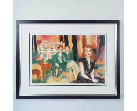 Limited edition hand-signed serigraph by Polish-American artist Joanna Zjawinska, titled Tara. Known for her theatrical, roma