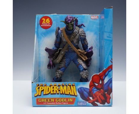 Marvel The Amazing Spider-Man poseable Green Goblin action figure. This detailed collectible features points of articulation 