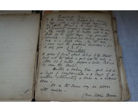 A MANUSCRIPT 'RECEIPT' (RECIPE) BOOK, DATED 1885, containing many interesting receipts