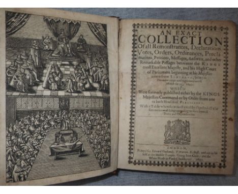 EDWARD HUSBANDS: 'An Exact Collection of all Remonstrances, Declarations, Votes, Orders, Ordnances, Proclamations.... between