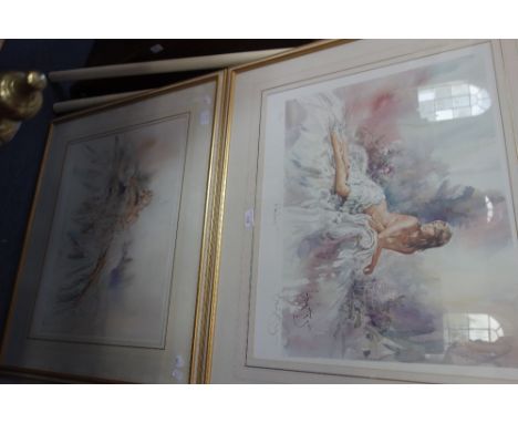 GORDON KING: A signed limited edition print 'Pandora' and another 'Serena'