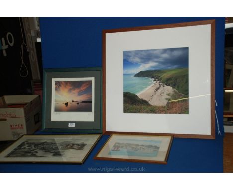 A quantity of Pictures including Joe Cornish Print, a Cornish harbour scene Watercolour by Joe Cornish, a Kevin Platt Print '