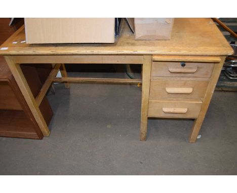 SINGLE PEDESTAL VINTAGE OFFICE DESK