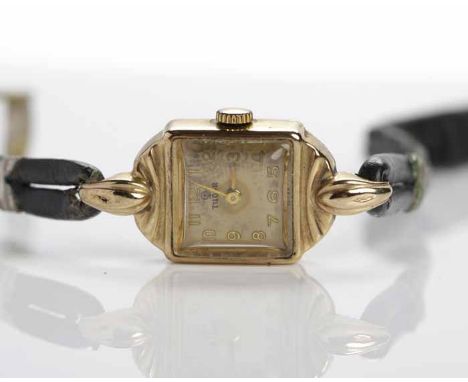 LADY'S TUDOR BY ROLEX TWENTIETH CENTURY NINE CARAT GOLD COCKTAIL WATCH
signed fourteen jewels manual wind movement, the signe