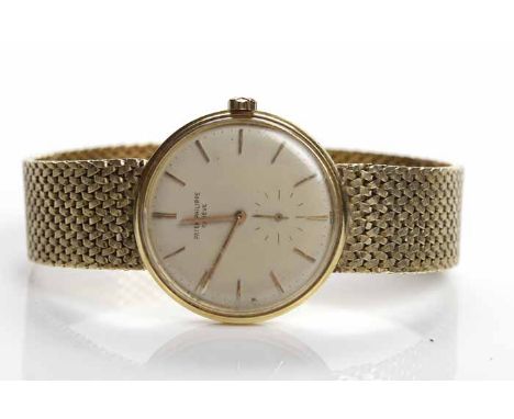 GENTLEMAN'S 1960s EIGHTEEN CARAT GOLD PATEK PHILIPPE GENEVE AUTOMATIC WRISTWATCH
1963, signed eighteen jewels calibre 27-460 