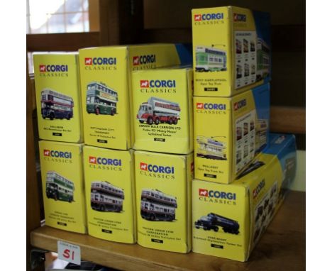 Nine boxed Corgi Classics vehicles, to include a Foden 'Mickey Mouse' 'Arrow Bulk Carrier Ltd'.