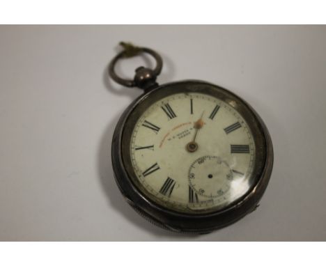 A VINTAGE SILVER POCKET WATCH 