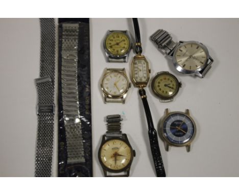 A BAG OF VINTAGE GENTS WRISTWATCHES 