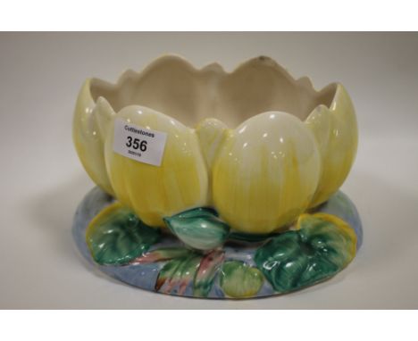 A CLARICE CLIFF FLORAL SHAPED CENTREPIECE A/F
