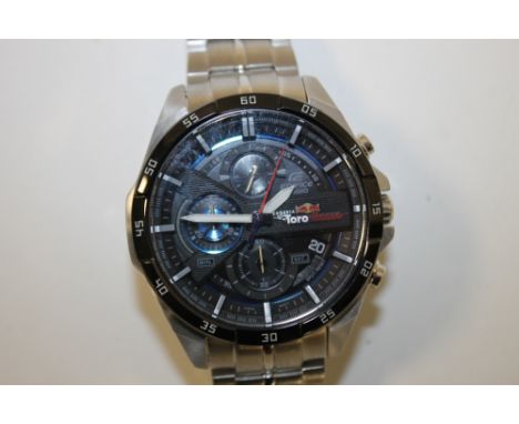A GENTS CASIO EDIFACE CUDERIA TORO ROSSO / RED BULL WRIST WATCH 