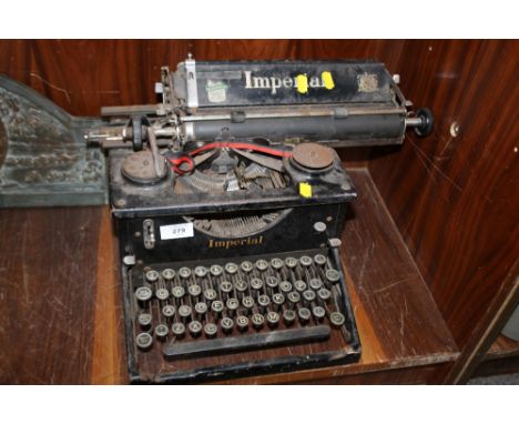 A VINTAGE IMPERIAL TYPEWRITER A/F