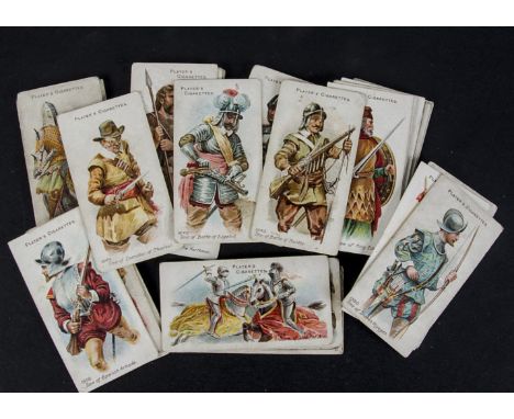 Cigarette Cards, Military, Player's sets to include Arms & Armour (some dirty), RAF Badges, Napoleon, Drum Banners & Cap Badg