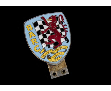 Motoring, a Vintage B.A.R.C. ( British Automobile Racing Club) bar badge. Enamel generally good with some minor chips and ret