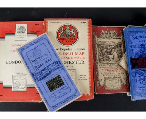 Motoring Maps, a good collection of approx 80 road and Ordnance Survey maps, covering most of the  UK, many vintage including