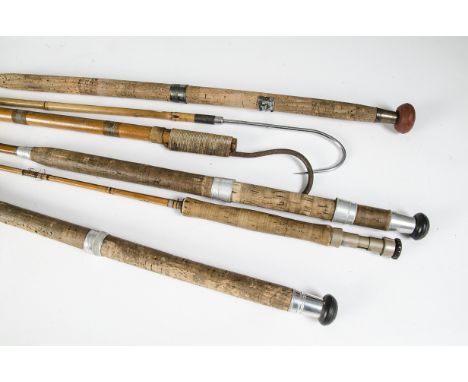 Angling Equipment, a  vintage Haynes of Cork, 15' , 4 pce, greenheart salmon rod  ( two tips), together with "The ramslye" Tu