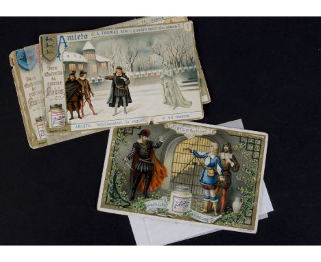 Liebig Cards, Opera, Hamlet (F609), Fidelio (part set 1/6 F669), Le Trouvere (F842), Samson & Delilah (F863), The Magic Flute