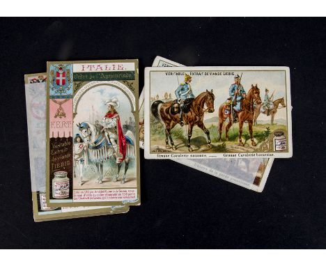 Liebig Cards, Military and Naval Themed, German Army Uniforms (F190), Bismarck (F582), Orders of Chivalry (F598),Monuments of