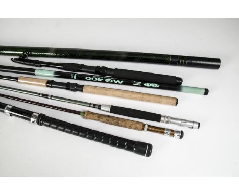 Angling Equipment, a Silstar Power Wind Deluxe 3087 110 Roach pole, together with Shakespear MG400 Pole kit, two telescopic r