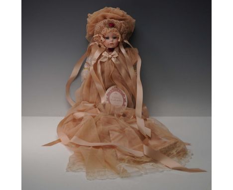 This limited edition Victorian Collector Doll by Elsie Massey Originals features the model "Jennifer," standing approximately