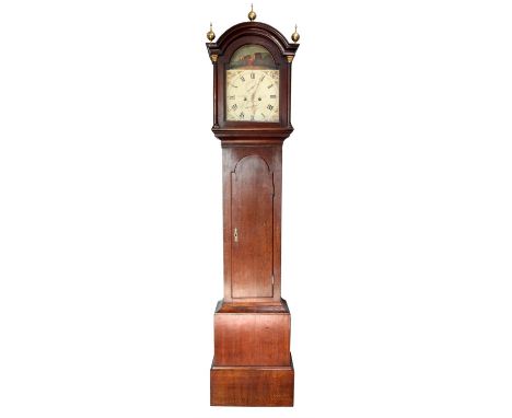 Late 18th / early 19th century mahogany longcase clock, the arched dial signed Henry Frost, Phillmoorehill, the broken arch p