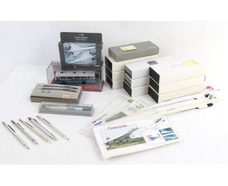 Concord memorabilia to include Cross fountain pen 1999-2000, two Cross ballpoint pens 1999-2000, two Cross pencils 1999-2000,