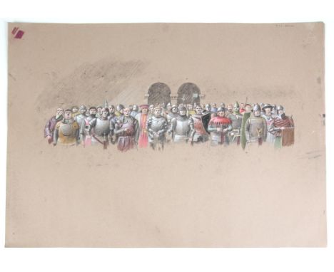 BBC Zig Zag, The sword in the stone, ill, Paul Birkbeck 1939-2019, an adaption of the novel by T H White, panoramic view of a