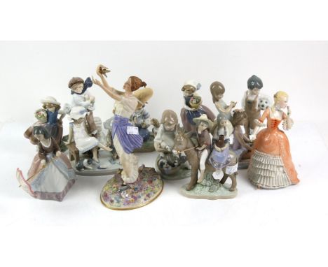 8 Lladro figurines including 5361, 5714, 5210, N5595,Nao figurine, Coalport figure and two other figurinesSold on behalf of C