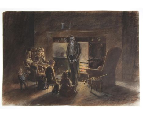 Jackanory, A Christmas Carol,  ill.Paul Birkbeck 1939-2019, written by Charles Dickens,  read by Michael Bryant, Bob Cratchit