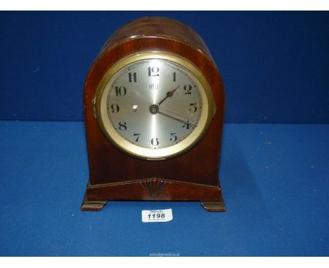 An unusual French Bulle battery electric Clock, having Art Deco style case, model XC, s/n 275415, circa 1934, 7 1/2'' x wide 
