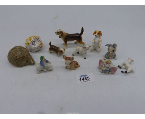 A small quantity of Wade figures to include 'Thumper', 'No. 8 Dumbo' both from The Vintage Hat Box series by Walt Disney and 