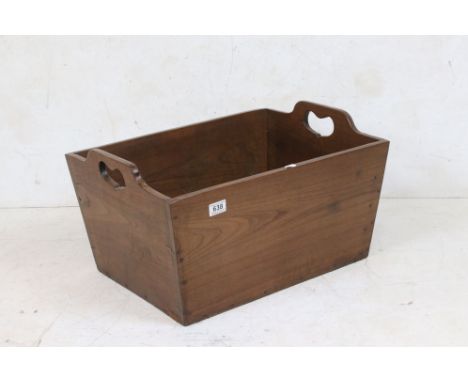 Vintage elm log trug 
