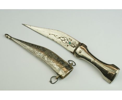 Vintage white metal Eastern dagger 