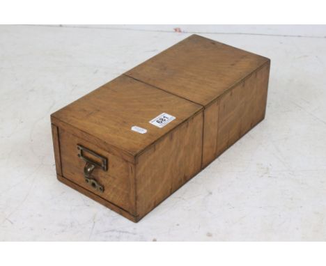 Vintage oak office filing drawer 