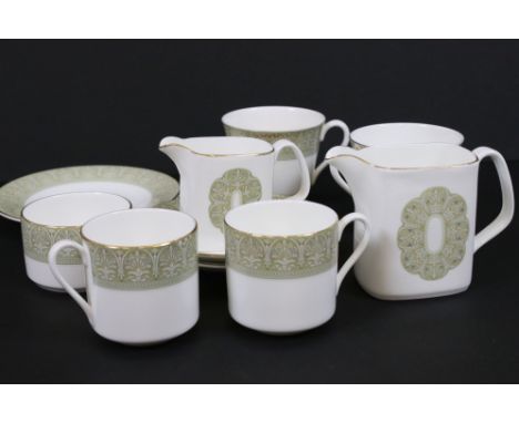 Royal Doulton ' Sonnet ' Part Tea Service comprising 6 Coffee Cans, 4 Tea Cups, 13 Saucers, 10 Tea Plates, 2 Milk Jugs and Su