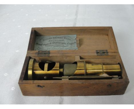 An Edward George Ward boxed miniature microscope