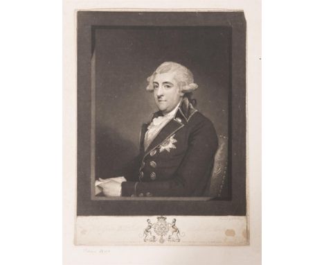 GILBERT STUART (1755 - 1828)His Grace Willm Robt. Duke of Lenister, 1792Black and white mezzotint by Hodge, 1st state385 x 28