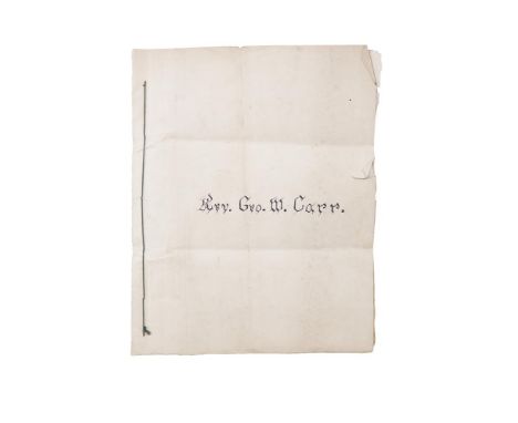 ITEMS OF MASONIC INTEREST, documents relating to the Royal Arch Chapter No. 5 Waterford and the acceptance of Henry S. Benner