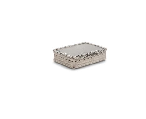 THE DEFENCE OF BALLYBOY SEPT/OCT 1828A presentation table snuff box, Birmingham, 1830, mark of J.W, machined sides and foliat