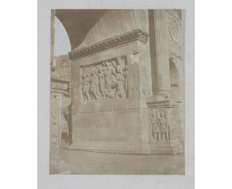 A COLLECTION OF EARLY PHOTOGRAPHS, comprising:Francis Firth, Early photograph depicting detail of the Arch of Constantine in 